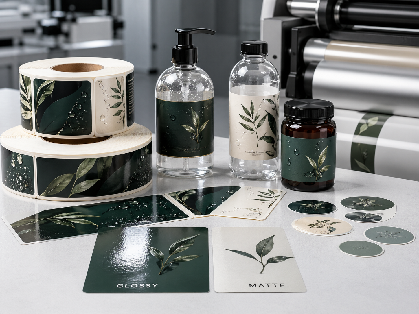 PET防水不干胶标签印刷与覆膜工艺